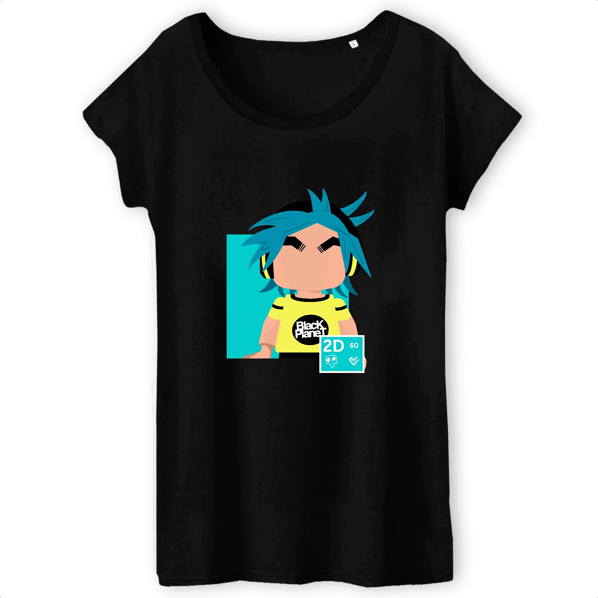 Tshirt Femme unisexe Collection #60 - Gorillaz 2D – Image 2