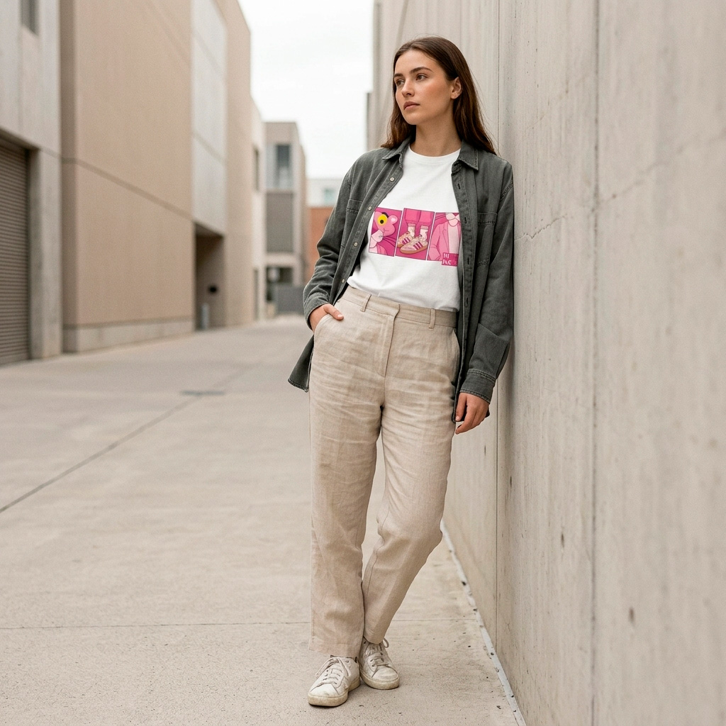 T-shirt Femme Capsule Sneakers #22 – Pink – Image 3